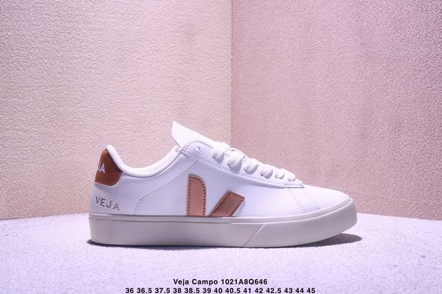 极简日常穿搭网红款 Veja Campo Chrome Free Sneakers 坎波铬系列 经典时尚百搭休闲运动板鞋 货号：Cp0503155 码数：36-