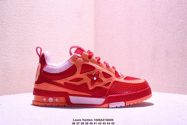 真标Louis Vuitton Trainer Sneaker Low 全新 Lv 路易威登 休闲运动文化百搭板鞋 尺码:36-45 Xm1020Q625