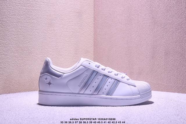 Neighborhood X Adidas Originals Superstar 联名贝壳头 时尚复古 耐磨轻便 低帮 板鞋，复古三叶草防滑透明橡胶板鞋经典运