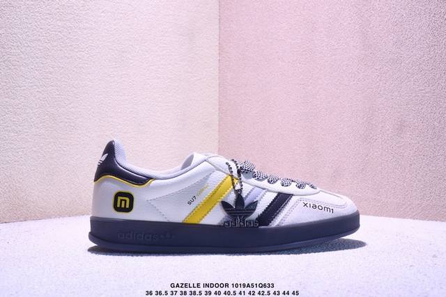 公司级Adidas Originals Gazelle Indoor Indoor Lv T头鞋 防滑耐磨轻便 低帮 板鞋 男女同款 白绿 以柔软的皮革鞋面搭配