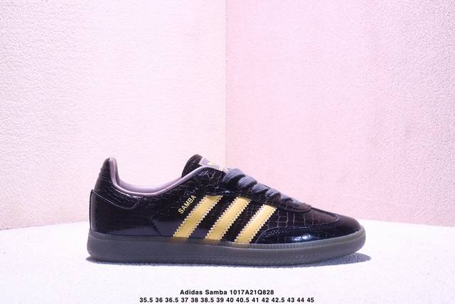 真标Adidas Originals Samba 阿迪达斯 桑巴舞系列绅士德训足球风百搭休闲运动板鞋 贷号:Id0477 尺码:35.5 36 36.5 37
