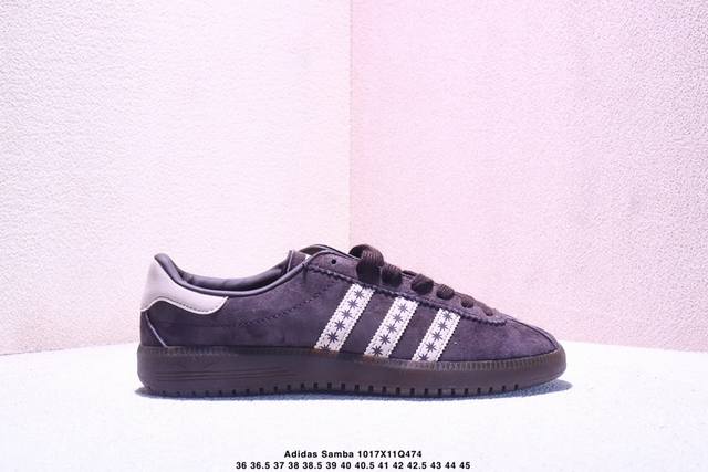 Adidas Originals Samba Og 阿迪达斯 桑巴舞系列绅士德训足球风百搭低帮休闲运动板鞋 这款板鞋展示了高质量的工艺 带有装饰的超锁缝制和无缝