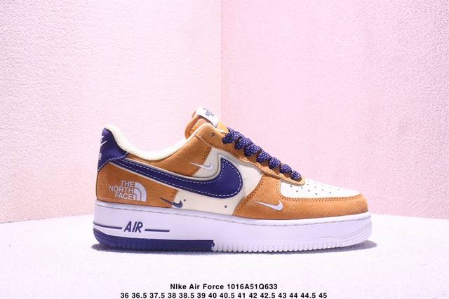 海外限量发售！公司级Nike Air Force 1 '07 Low “北面联名 银勾抽绳”空军一号 低帮 运动鞋 休闲鞋 折边针车 工艺难度大 原楦头原纸板