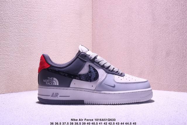 海外限量发售！公司级Nike Air Force 1 '07 Low “北面联名 银勾抽绳”空军一号 低帮 运动鞋 休闲鞋 折边针车 工艺难度大 原楦头原纸板