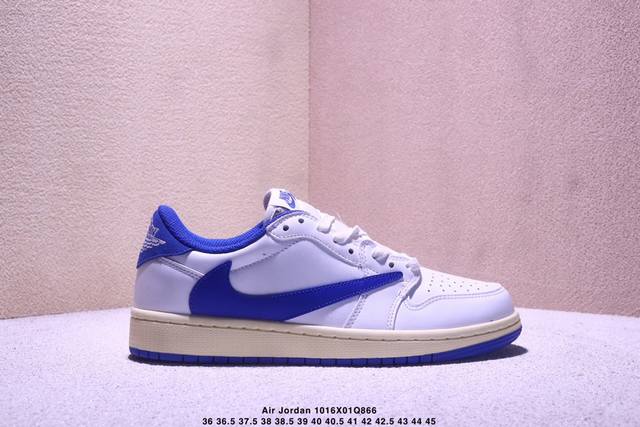 Aj1倒勾Travis Scott X Air Jordan 1 ” Reverse Mocha “ Aj1乔1 Ts 闪电 联名倒钩 低帮文化篮球鞋 货号:D