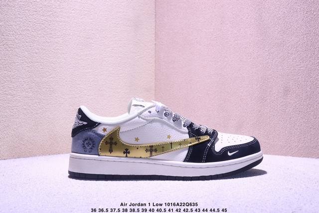 Travis Scott X Fragment Design X Jordan Air Jordan 1 Low Og Sp “Nike联名 白黑红色” 多方联