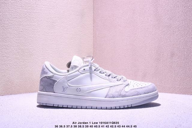 Travis Scott X Fragment Design X Jordan Air Jordan 1 Low Og Sp Lv联名 “米灰红猪八” 多方联名