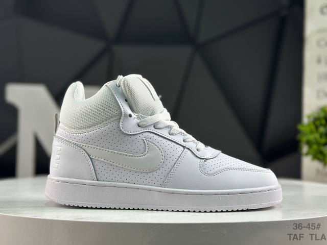 真标带半码 耐克 Nike 耐克Court Borough Mid男女休闲运动高帮板鞋。 货号：Fb7177-141 839977-107 Size：如图所示