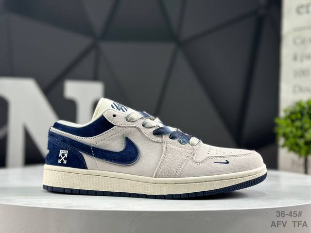 耐克 Nike Jordan Air Jordan 1 高端定制 低帮 复古 减震 防滑 耐磨 篮球鞋 定制鞋盒 大厂纯原品质出货 超高清洁度 皮料切割干净无任