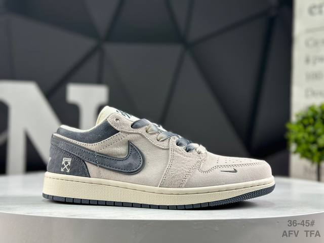 耐克 Nike Jordan Air Jordan 1 高端定制 低帮 复古 减震 防滑 耐磨 篮球鞋 定制鞋盒 大厂纯原品质出货 超高清洁度 皮料切割干净无任
