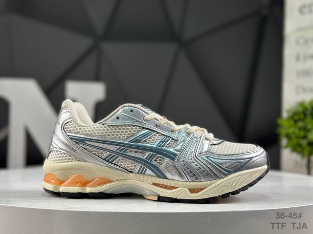 亚瑟士 Asics Gel-Kayano 14 亚瑟士运动休闲透气专业跑鞋 #采用工程弹性双层再生针织密度鞋面材质，后跟3D可视Gel缓震乳胶物料 #升级Ff