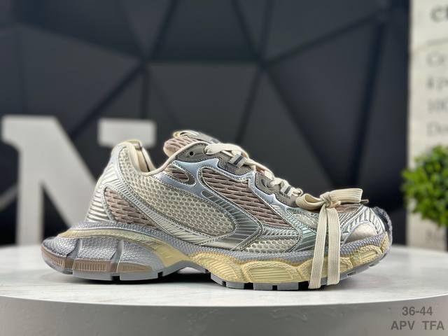 法国高端奢侈品牌-巴黎世家Balenciaga 3Xl Sneakers 3+系列 10代 低帮复古阔型底姥爹风潮流百搭休闲慢跑鞋 男女鞋配件防尘袋及附送鞋带,