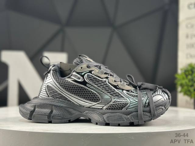 法国高端奢侈品牌-巴黎世家Balenciaga 3Xl Sneakers 3+系列 10代 低帮复古阔型底姥爹风潮流百搭休闲慢跑鞋 男女鞋配件防尘袋及附送鞋带,