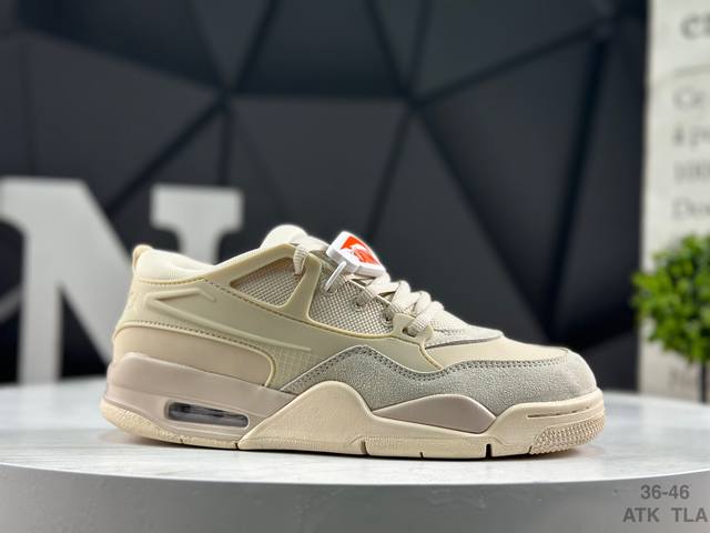 Air Jordan Aj4 Rm 低帮复古篮球鞋 实拍首发 采用了低帮的设计 并保留了众多Aj4的经典元素 鞋身以皮革 麂皮材质拼接打造 Aj4经典的Tpu材