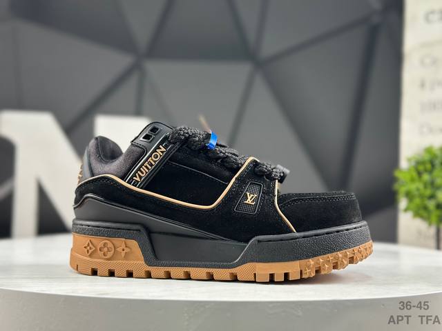 Louis Vuitton 路易威登 小胖丁 男女鞋广东原产，升级厚实抽屉礼品鞋盒及包装说明书防尘布袋物件，采用细柔小牛皮革鞋面材质，鞋垫嵌入加厚软感Eva物料