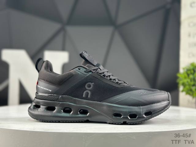 On昂跑 Cloudnova X低帮轻量舒适多功能休闲运动鞋 采用工程飞织网布组合再生聚酯纤维鞋面材质搭载独家隐藏速度中板 镂空Cloudtec科技 泡棉缓震中