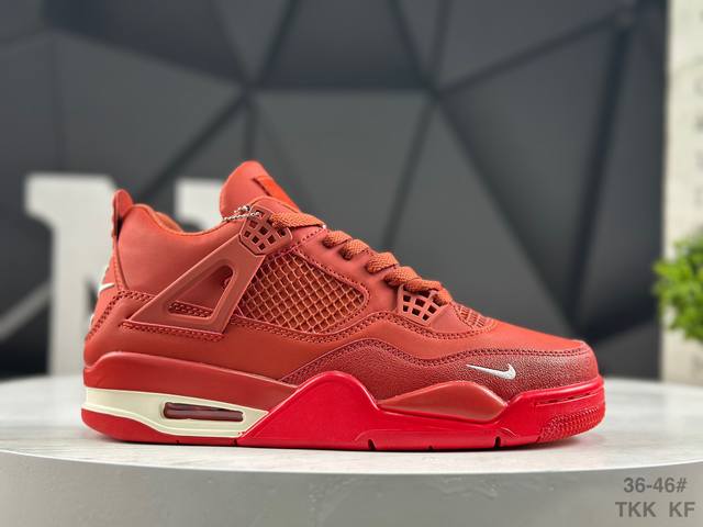 耐克 Air Jordan Aj4 Retro 全套原纸板楦头开发 原厂特供皮料加持 确保原汁原味 完美呈现四代版型 一比一鞋头弧度高度鞋身弧度 数据细节工艺流