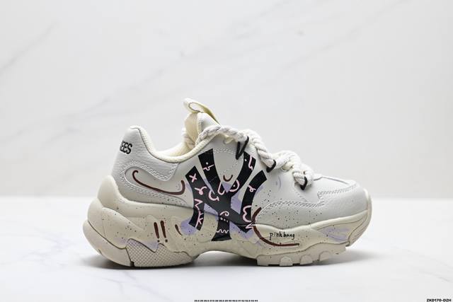 公司级Mlb Bigball Chunky Pixel ‘Diy定制’ 简约时尚 百搭 包裹性保暖防滑防水减震 低帮 板鞋 完美品质出货 细节如图所示 鞋面切割