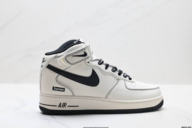 公司级Nike Air Force 1 Mid 07 原楦头原纸板 打造纯正中帮空军版型 专注外贸渠道 全掌内置蜂窝气垫 原盒配件 原厂中底钢印、拉帮完美 官方