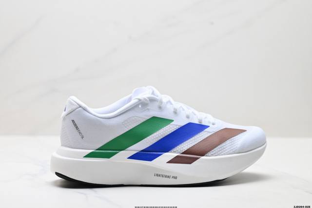 公司级Adidas Adizero Evo Sl 阿迪达斯 舒适百搭防滑耐磨 低帮 休闲跑步鞋 中底配置方面搭载全掌Lightstrike Pro 鞋面采用透气