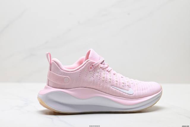 真标Nike Reactx Infinity Run 4马拉松 跑鞋 轻量鞋面搭配位于足弓处的全新板带设计 细致包裹双脚 Nike React泡棉中底 前后掌搭