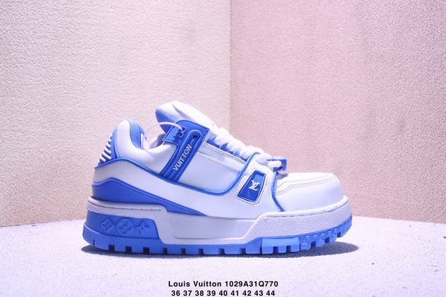路易威登 Louis Vuitton Lv路易威登板鞋 新款 Lv Trainer最新配色运动鞋 L家 篮球鞋风格运动鞋 该鞋由艺术总监 Virgil Ablo