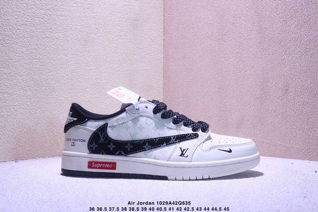 海外爆款限量发售！Travis Scott X Fragment Design X Jordan Air Jordan 1 Low Og Sp “Lv联名 双拼