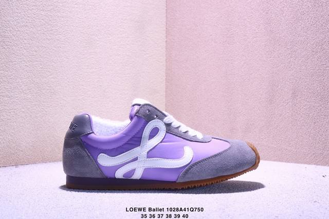 公司级Loewe罗意威 Ballet Runner 2.0小牛皮 圆头系带 低帮 生活休闲鞋 罗意威全新版大头运动鞋Ballet Runner2.0，以其独特的