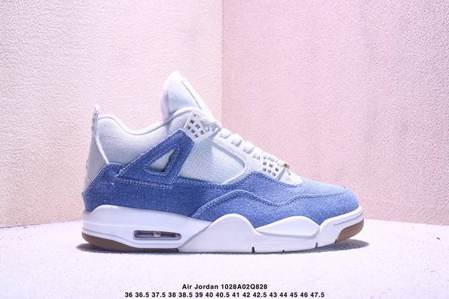 公司级Nike Air Jordan 4 Retro 耐克迈克尔 乔丹Aj4代中帮复古休闲运动文化篮球鞋原厂材料Tpu超Q弹网格材质 缜密拉帮及中底钢印细节 组