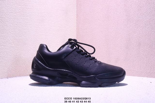 Ecco爱步 广东原版透气 配备原版三件套 防尘纸 高弹大底 全头层牛皮 新款百搭休闲款 纯手工制成 鞋面走线工整 清晰质感 原单品质 拼接运动透气网布 采用E