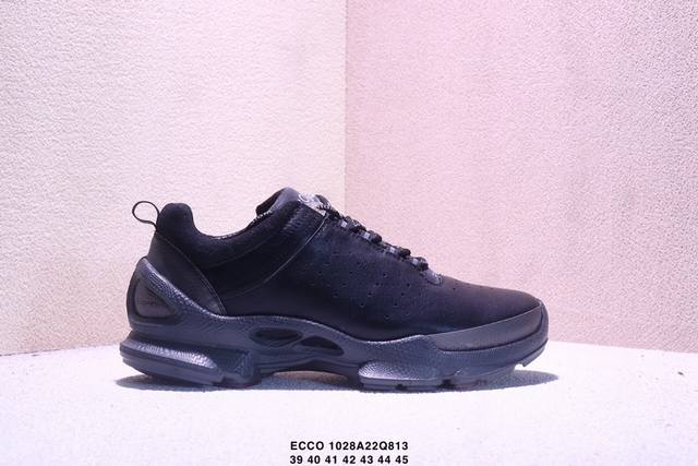 Ecco爱步 广东原版透气 配备原版三件套 防尘纸 高弹大底 全头层牛皮 新款百搭休闲款 纯手工制成 鞋面走线工整 清晰质感 原单品质 拼接运动透气网布 采用E