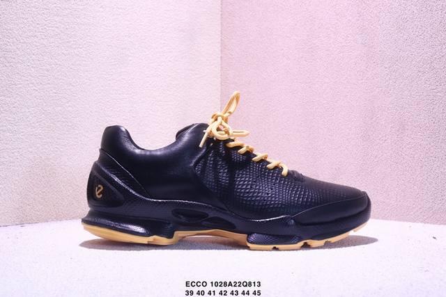Ecco爱步 广东原版透气 配备原版三件套 防尘纸 高弹大底 全头层牛皮 新款百搭休闲款 纯手工制成 鞋面走线工整 清晰质感 原单品质 拼接运动透气网布 采用E