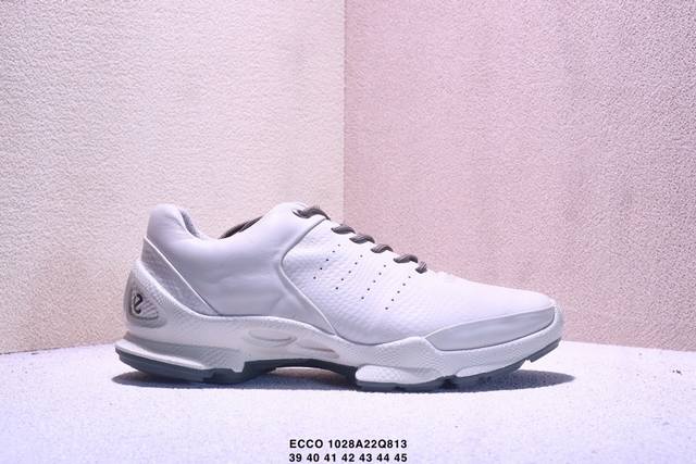 Ecco爱步 广东原版透气 配备原版三件套 防尘纸 高弹大底 全头层牛皮 新款百搭休闲款 纯手工制成 鞋面走线工整 清晰质感 原单品质 拼接运动透气网布 采用E