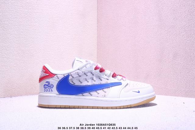 Travis Scott X Fragment Design X Jordan Air Jordan 1 Low Og Sp “蛇年限定 蓝勾生胶” 多方联名合