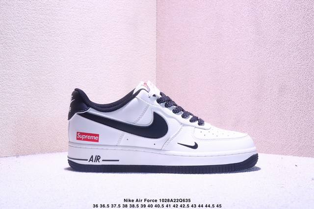 海外爆款限量发售！高端定制Nike Air Force 1 '07 Low “巴黎世家联名------ 米白黑钩印刷” 高端定制 低帮休闲板鞋 定制鞋盒 大厂纯