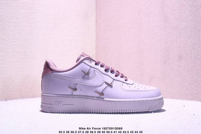 Nike Air Force 1 Low 豆沙粉银钩 空军一号低帮运动休闲板鞋 原楦头原纸板 打造纯正空军版型 专注外贸渠道 全掌内置蜂窝气垫 原盒配件 原厂中