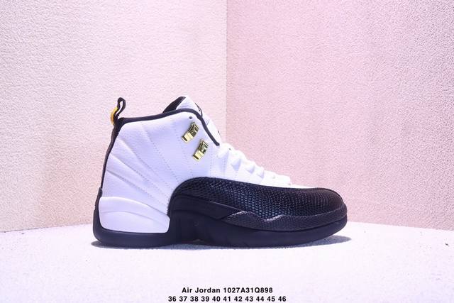 真标Nike Air Jordan 12 耐克 防滑 高帮 Aj12代复古篮球鞋 货号:Ct8013-117 尺码:36-46 Xm1027Q898