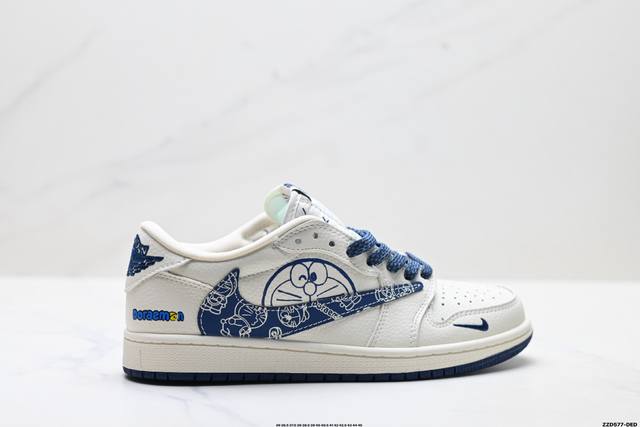 公司级Nike Air Jordan 1 X Travis Scott Aj1倒勾 乔一倒钩 ‘Diy’定制 耐克 低帮文化篮球鞋 完美品质出货 细节如图所示