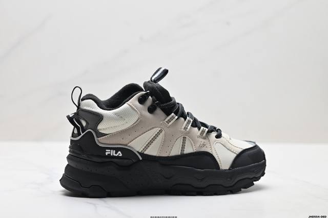 公司级Fila斐乐 Trek 1S Mid 满天星 时尚舒适 抓绒 耐磨 中帮老爹鞋 实拍首发 内里薄绒 保暖性极强 防滑橡胶大底融合不同国家和地区的文化 通过
