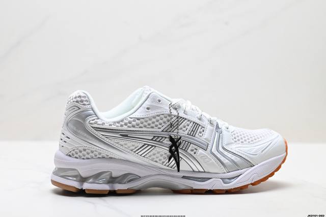 公司级Asics Gel-Kayano 14 亚瑟士 运动休闲透气专业跑鞋 采用工程弹性双层再生针织密度鞋面材质 后跟3D可视Gel缓震乳胶物料 升级Ff Bl