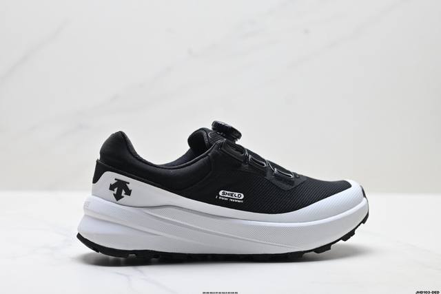 公司级迪桑特Descente Dualis Wire Wp Shield 都市通勤 Gore-Tex 时尚舒适 防滑耐磨 时尚休闲运动覆盖防水男子越野跑鞋 官方