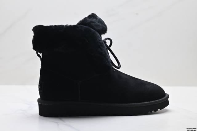 公司级Ugg Classic Mini Posy 秋冬欧美风经典纽扣短筒平底套筒短靴雪地靴 货号:1174576 尺码:35-40 Id:Zkd264-De D