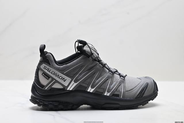 公司级Salomon Xa Pro 3D Gtx萨洛蒙户外越野跑鞋 鞋面采用Sensifit贴合技术 全方位贴合包裹脚型 鞋跟部鞋底牵引设计 提供强大的抓地性能