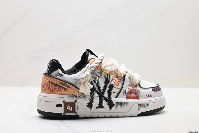 公司级Mlb Chunky Liner Pu ‘Diy定制’ 简约时尚 百搭 包裹性保暖防滑防水减震 低帮 板鞋 货号:3Asxca12N 尺码:35 36 3