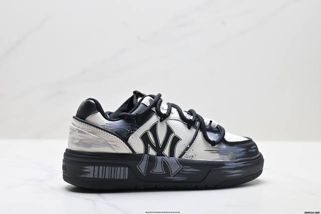 公司级Mlb Chunky Liner Pu ‘Diy定制’ 简约时尚 百搭 包裹性保暖防滑防水减震 低帮 板鞋 货号:3Asxca12N 尺码:35 36 3