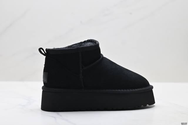 真标Ugg Ultra Mini Platform 舒适柔软时尚 耐磨增高保暖 保暖雪地靴 货号:1132661 尺码:35-40 Id:Jdd570-De D