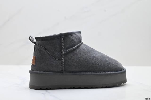 真标Ugg Ultra Mini Platform 舒适柔软时尚 耐磨增高保暖 保暖雪地靴 货号:1132661 尺码:36-40 Id:Jdd149-De D