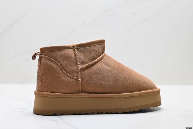 真标Ugg Ultra Mini Platform 舒适柔软时尚 耐磨增高保暖 保暖雪地靴 货号:1132661 尺码:36-40 Id:Jdd149-De D