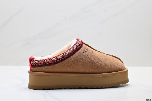 真标Ugg Tazz 舒适柔软时尚 耐磨增高保暖 民族风一脚蹬保暖雪地靴 货号:1122553 尺码:36-40 Id:Jdd149-De D