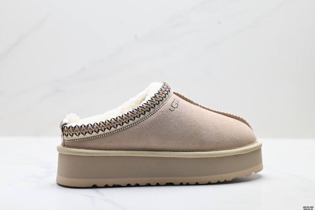 真标Ugg Tazz 舒适柔软时尚 耐磨增高保暖 民族风一脚蹬保暖雪地靴 货号:1122553 尺码:36-40 Id:Jdd149-De D